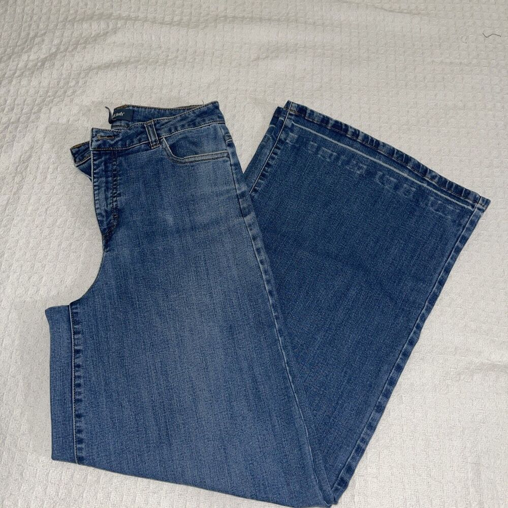 ModCloth Hi Waisted Flare Wide Leg Denim Hi Rise Jeans 8